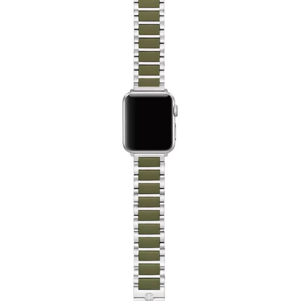 Tory Burch The Kira Green Silicone & Stainless Steel Bracelet For Apple Watch - Picture 5 of 5